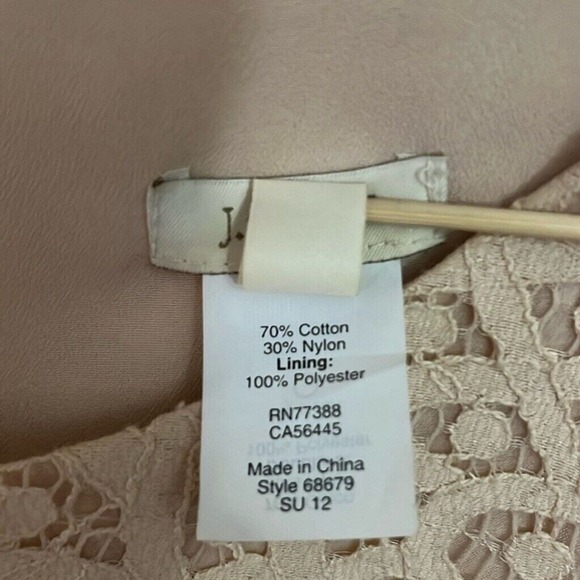 J. Crew Lace Dress Sleeveless Overlay Party Cocktail Blush Size 4 - Picture 4 of 7